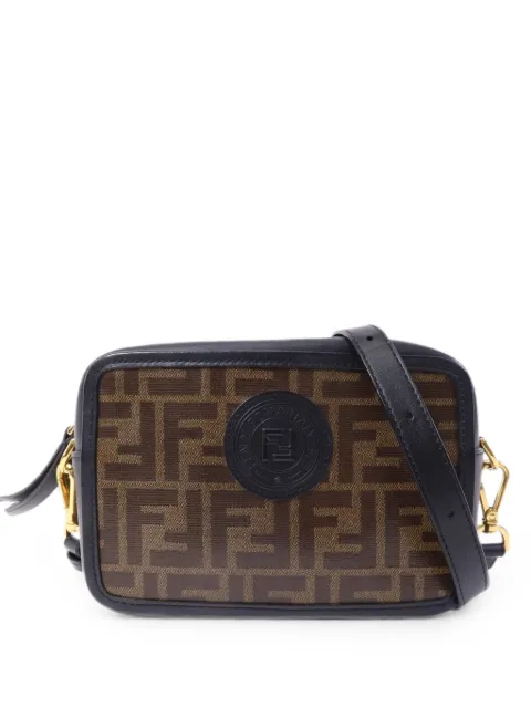 Fendi Pre-Owned FF logo-motif shoulder bag Brown 8BS019