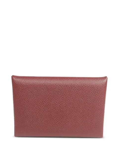 Hermès Pre-Owned Calvi card holder Red C55