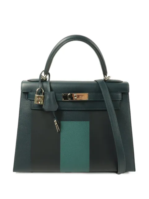 Hermès Pre-Owned 2018 28 Kelly leather tote bag Green C6OK7Z63MPHW