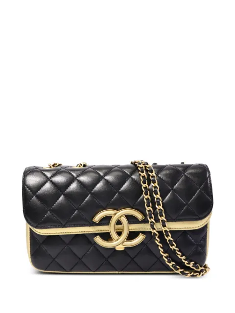 CHANEL Pre-Owned interlocking-CC shoulder bag Black CCCHICDOUBLE