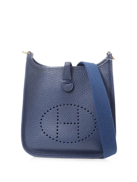 Hermès Pre-Owned TPM Evelyne leather shoulder bag Blue W7PGHW