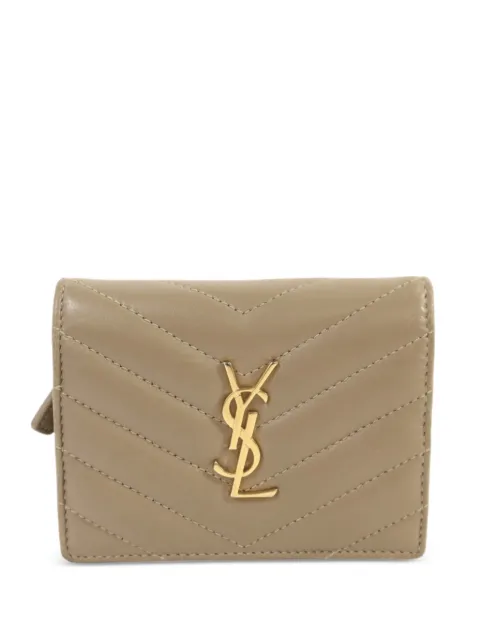 Saint Laurent Pre-Owned quilted YSL wallet Neutrals 668290
