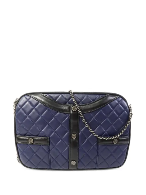 CHANEL Pre-Owned Girl button-detail shoulder bag Blue A91386