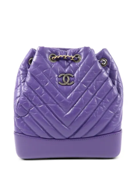 CHANEL Pre-Owned CC Gabrielle calfskin backpack Purple GABRIELLEBACKPACK