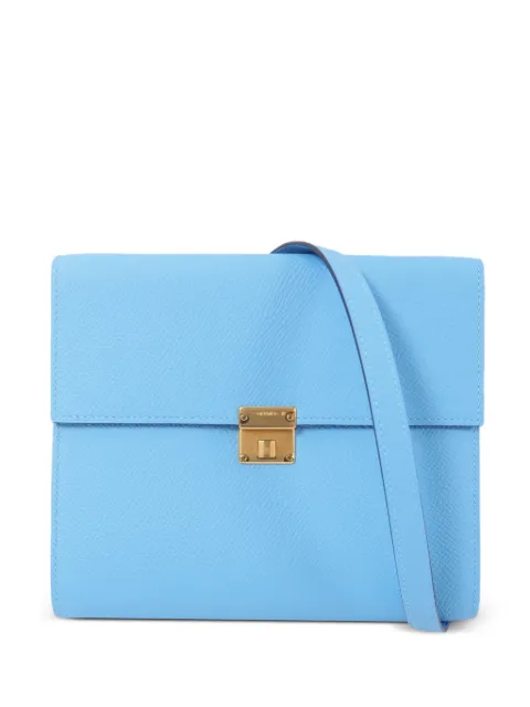 Hermès Pre-Owned 16 Clic Epsom-leather shoulder bag Blue D7NGHW
