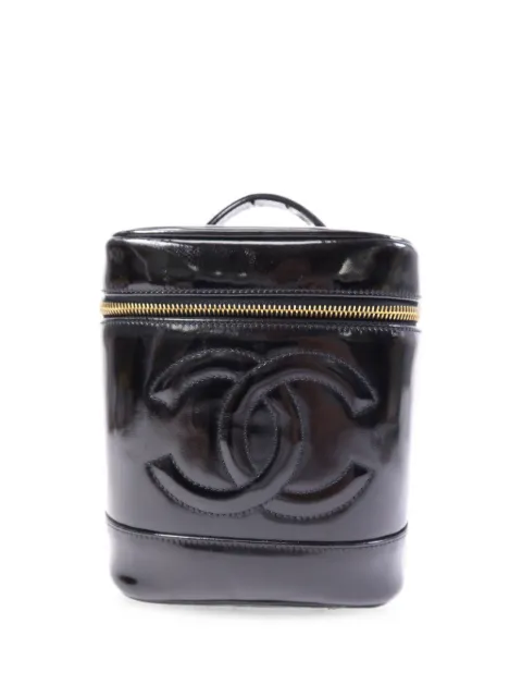 CHANEL Pre-Owned CC patent vanity case Black VINTAGEVANITYCASE