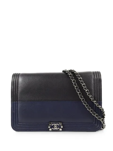 CHANEL Pre-Owned Boy CC Wallet On Chain shoulder bag Black A80287