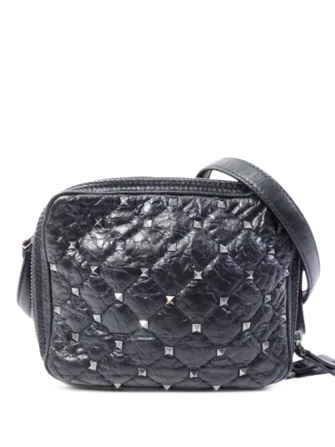 Valentino Garavani Pre-Owned Rockstud quilted shoulder bag Black SHOULDERBAG