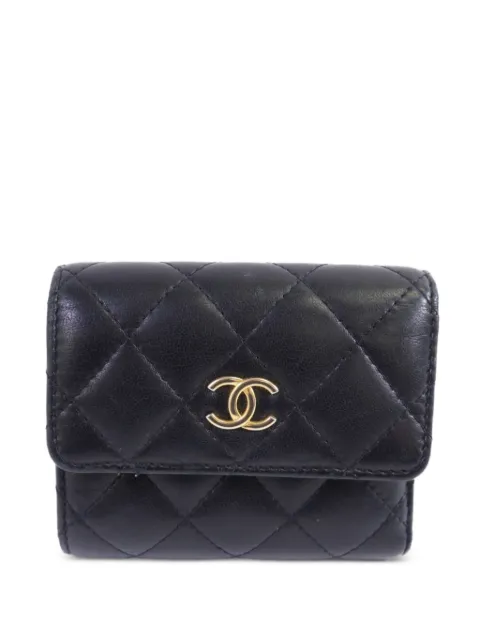 CHANEL Pre-Owned CC quilted wallet Black WALLET