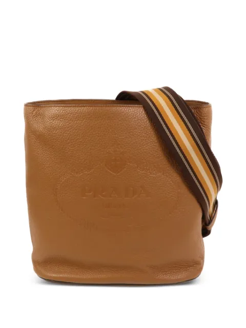 Prada Pre-Owned Vitello Phenix leather shoulder bag Brown 1BE023