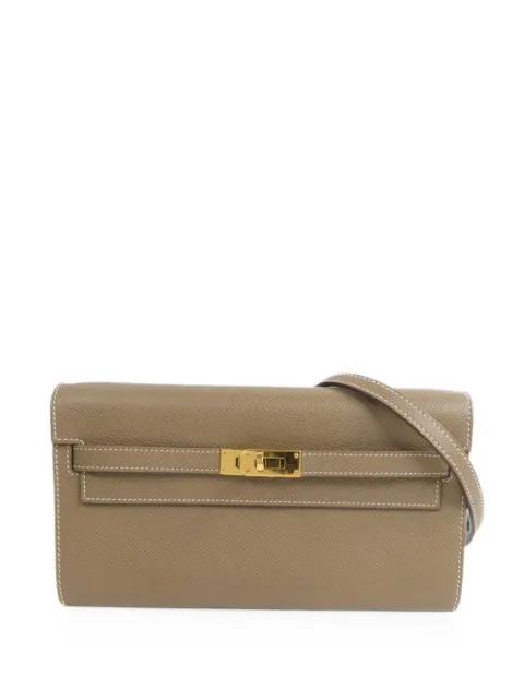 Hermès Pre-Owned Kelly To Go calfskin shoulder bag Brown Y18GHW