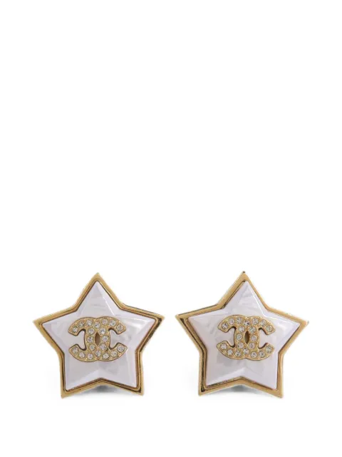 CHANEL Pre-Owned CC star earrings Gold EARRINGS