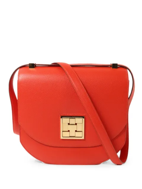 Hermès Pre-Owned 2019 Mosaique au 24 leather shoulder bag Red DQ5GHW
