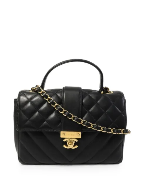 CHANEL Pre-Owned CC turn-lock flap tote bag Black TOPHANDLEFLAP