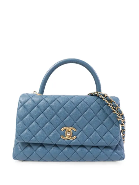 CHANEL Pre-Owned Coco chain shoulder bag Blue COCOHANDLE