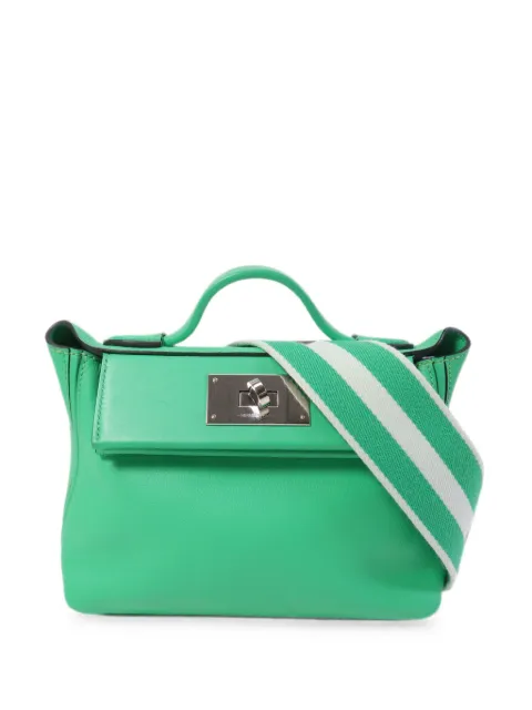 Hermès Pre-Owned mini 24/24 leather tote bag Green W0ZPHW