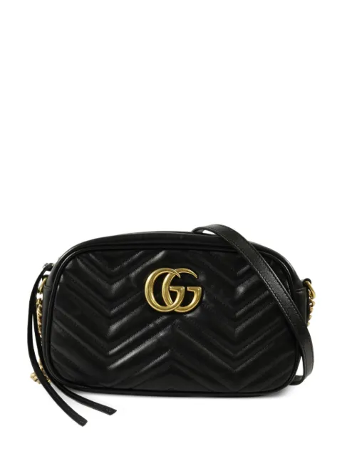 Gucci Pre-Owned Marmont leather shoulder bag Black 447632