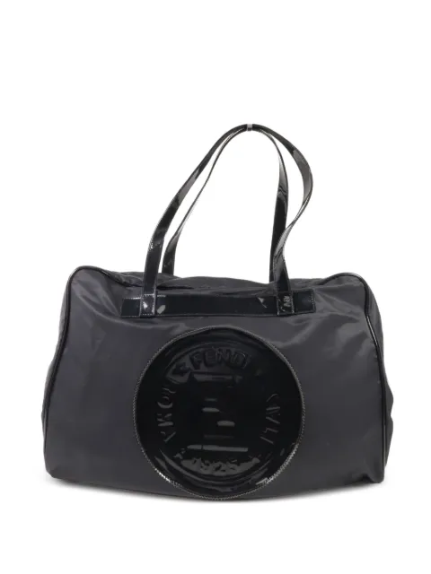 Fendi Pre-Owned logo-patch tote bag Black VINTAGESHOULDERBAG