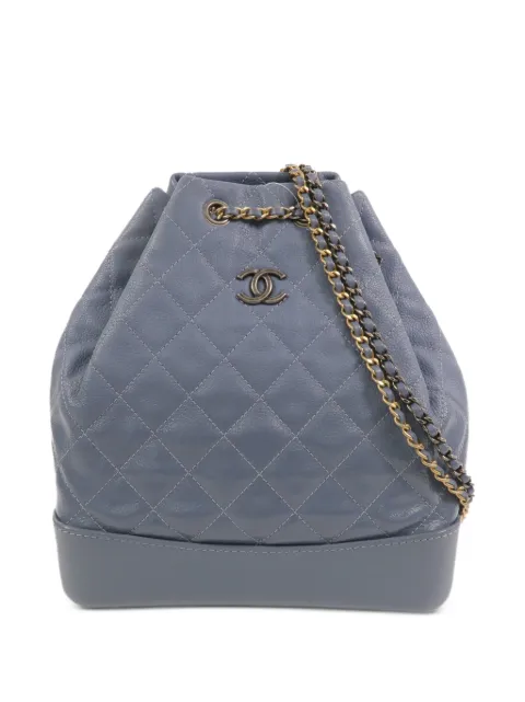 CHANEL Pre-Owned Gabrielle quilted backpack Blue A94485
