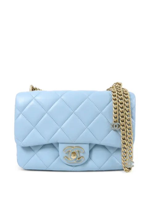 CHANEL Pre-Owned quilted CC turn-lock shoulder bag Blue AS3114