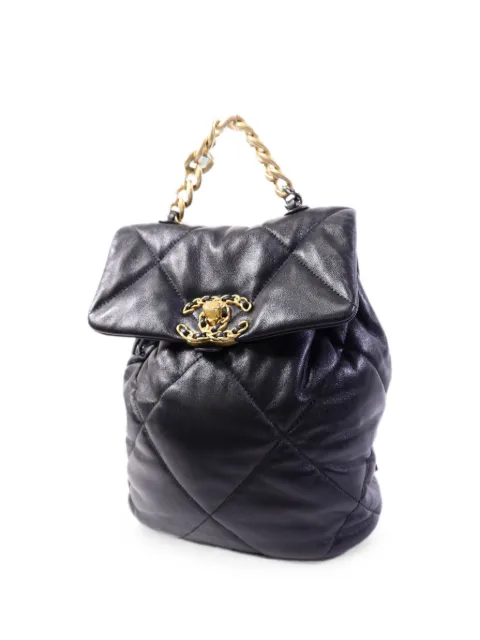 CHANEL Pre-Owned Chanel 19 CC turn-lock backpack Black AS4223