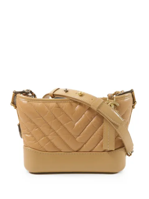 CHANEL Pre-Owned Gabrielle chevron-quilted shoulder bag Neutrals GABRIELLESMALL