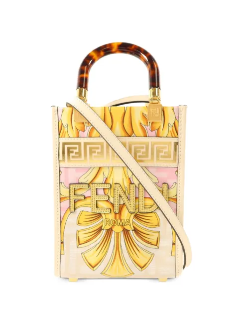 Fendi Pre-Owned Sunshine mini leather tote bag Neutrals 8BS01AKMU2280189