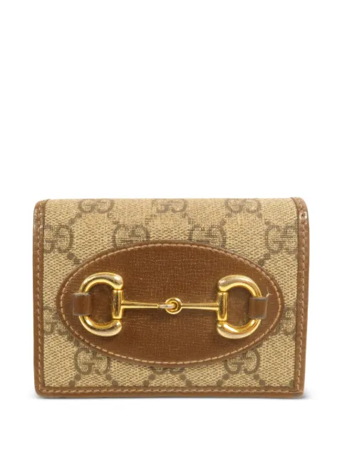 Gucci Pre-Owned Horsebit 1955 GG wallet Neutrals 621887