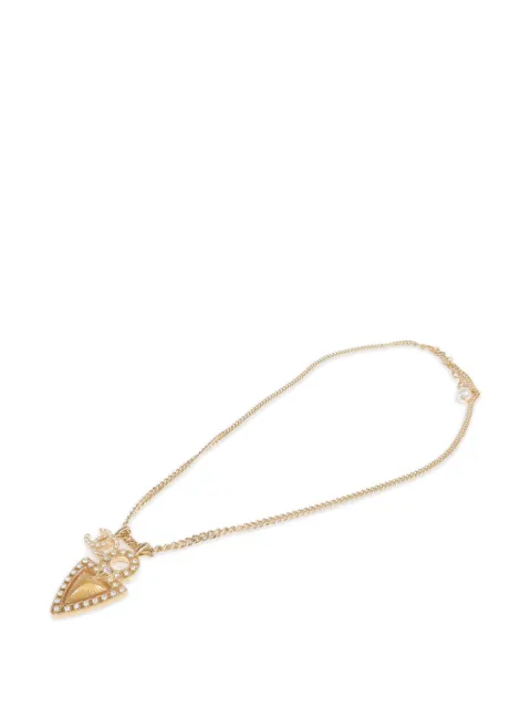 CHANEL Pre-Owned CC triangle necklace Gold NECKLACE