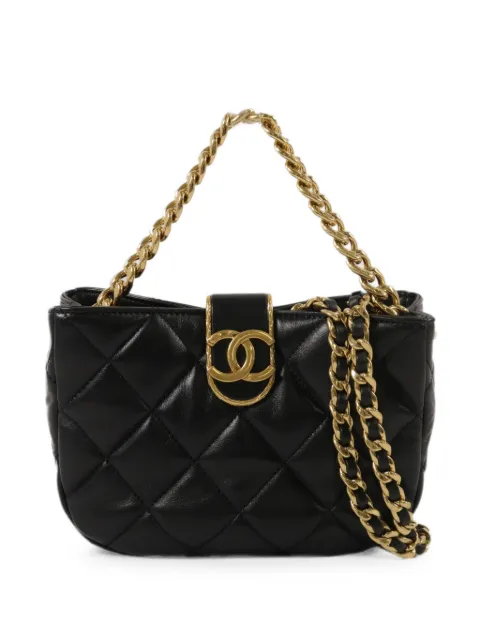 CHANEL Pre-Owned quilted CC shoulder bag Black AS3475