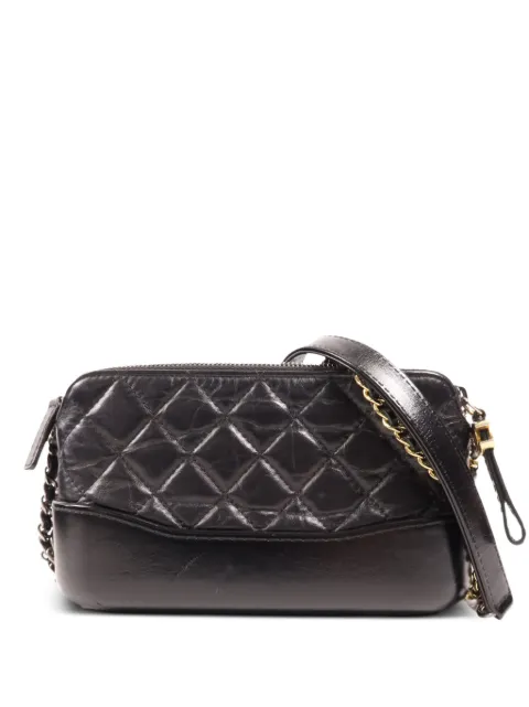 CHANEL Pre-Owned Gabrielle quilted shoulder bag Black GABRIELLEWOC