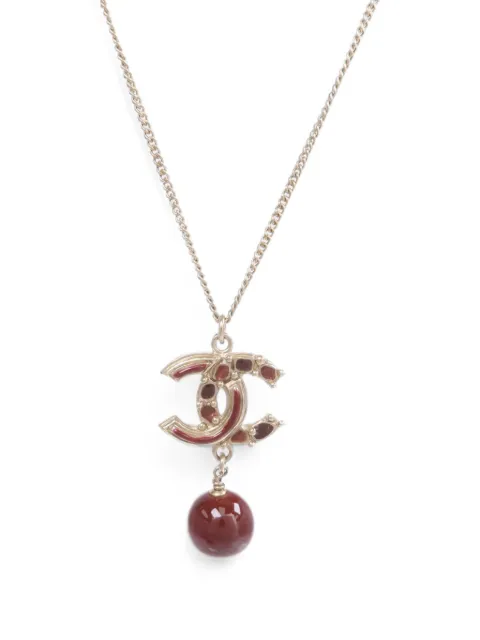 CHANEL Pre-Owned CC pendant necklace Gold NECKLACE