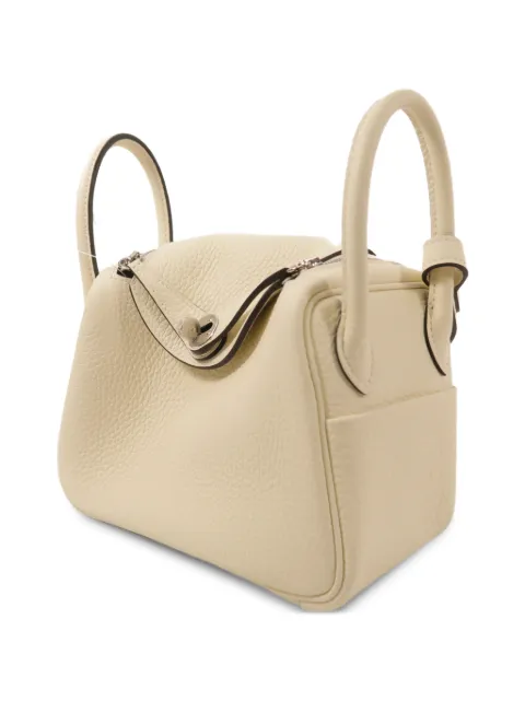 Hermès Pre-Owned mini Lindy two-way leather tote bag Neutrals KS0PHW