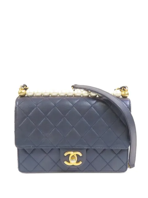 CHANEL Pre-Owned CC turn-lock shoulder bag Blue CHAINSHOULDER
