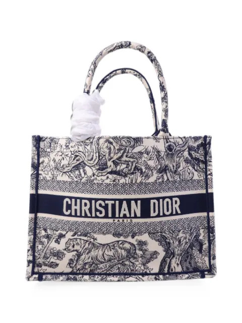 Christian Dior Pre-Owned Book toile de jouy tote bag Neutrals BOOKTOTEBAG