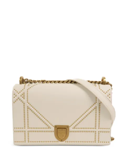 Christian Dior Pre-Owned Diorama studded shoulder bag White SHOULDERBAG