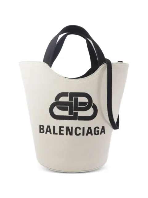 Balenciaga Pre-Owned Wave logo tote bag Neutrals 599332