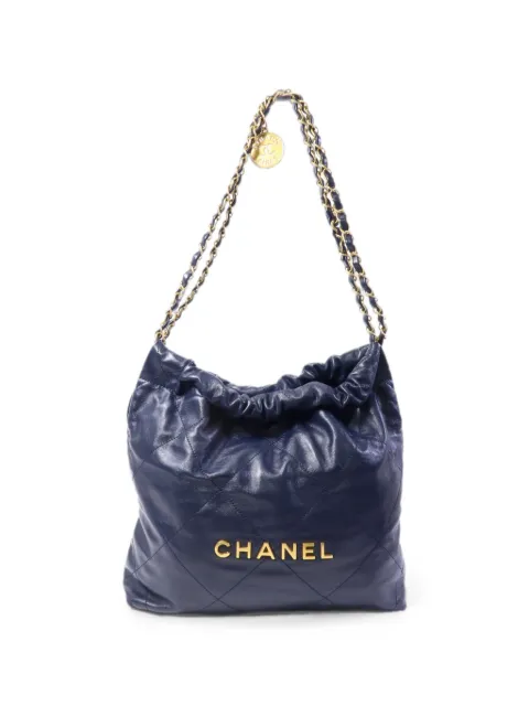 CHANEL Pre-Owned Chanel 22 quilted tote bag Blue C22MEDIUM