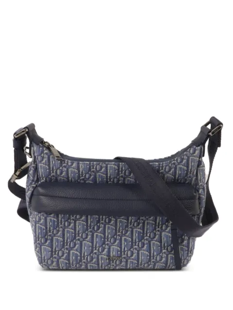 Christian Dior Pre-Owned small Oblique Rider shoulder bag Blue 2181300044500