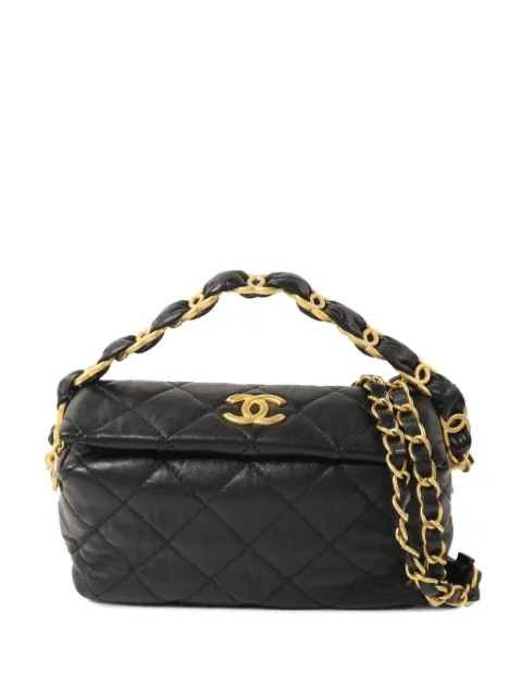 CHANEL Pre-Owned CC diamond-quilted shoulder bag Black AS2479