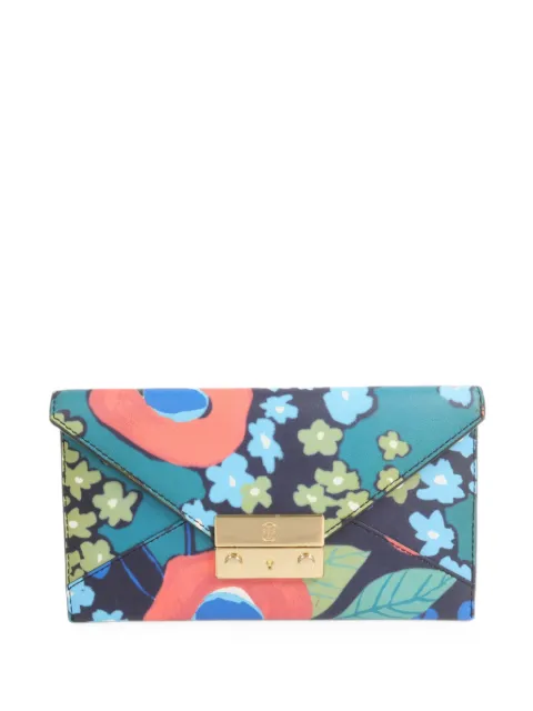 Tory Burch Juliette floral-print envelope wallet Blue JULIETTEENVEOLPEWALLET
