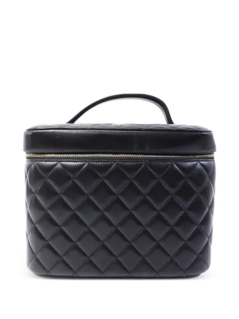 CHANEL Pre-Owned large Vanity Case Diamond-quilted tote bag Black LARGEVANITYCASE