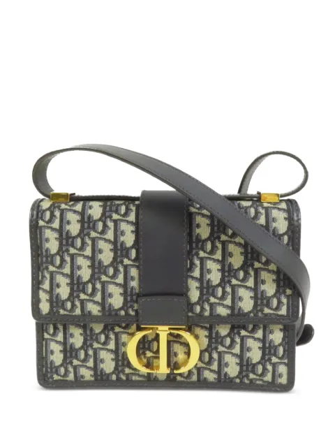Christian Dior Pre-Owned 30 Montaigne Oblique shoulder bag Black 2181500060324