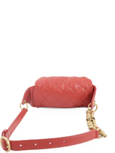 CHANEL Pre-Owned quilted CC-charm belt bag Red WAISTBAG