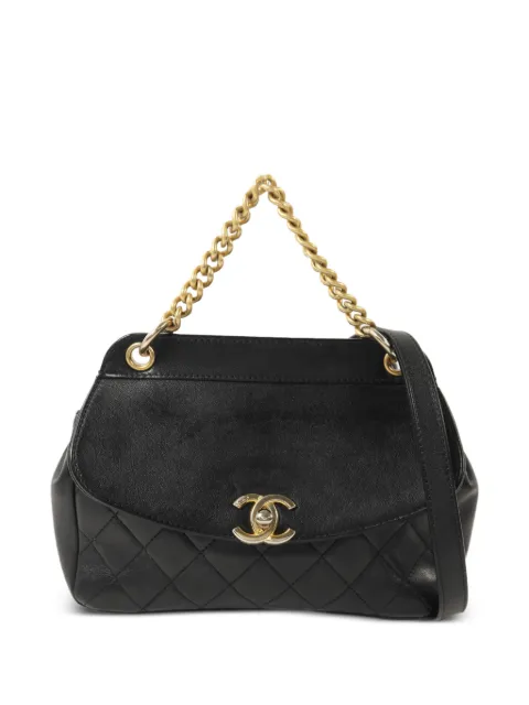 CHANEL Pre-Owned CC turn-lock chain-strap shoulder bag Black SHOULDERBAG