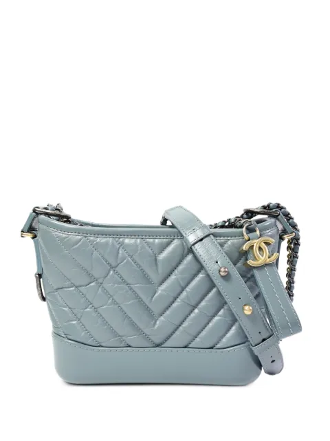 CHANEL Pre-Owned small Gabrielle chevron crossbody bag Blue GABRIELLESMALL