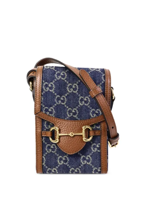 Gucci Pre-Owned GG Horsebit 1955 shoulder bag Blue 625615
