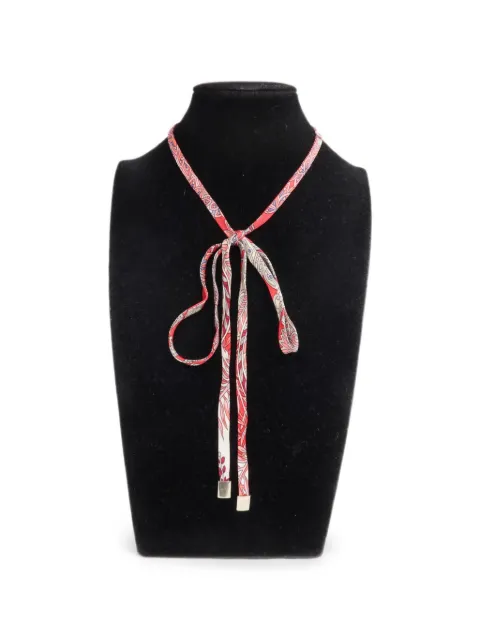 Hermès Pre-Owned silk necklace/bracelet Red NECKLACE