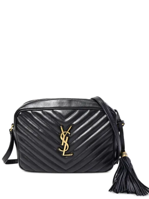 Saint Laurent Pre-Owned Lou chevron-quilted camera bag Black GUE520534