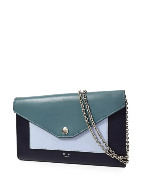 Celine Pre-Owned foldover-top chain-strap shoulder bag Black 105213